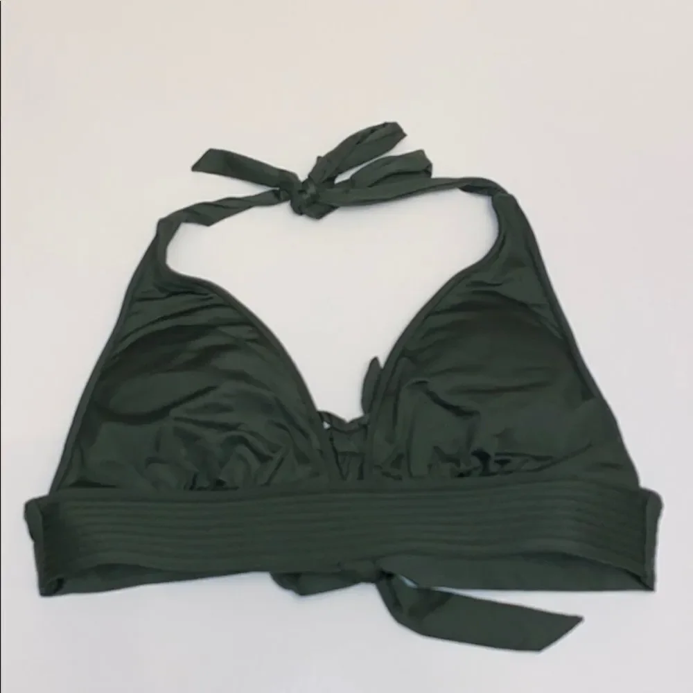 Kona Sol Swim Bikini Top Olive Green Medium